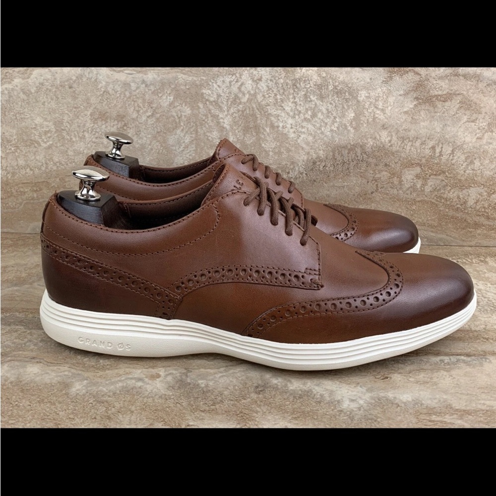 Cole Haan Grand Tour Wingtip Oxford Mens Dress Shoes Woodbury Ivory